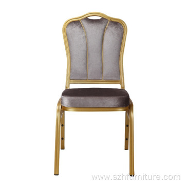 Modern Metal Bar Gold Stacking Banquet Chairs